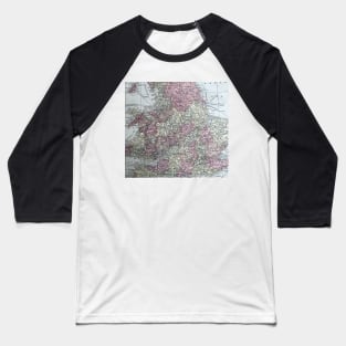 England, vintage map Baseball T-Shirt